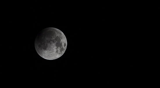 Una de las fases del eclipse luna total y de Sangre, septiembre 2015