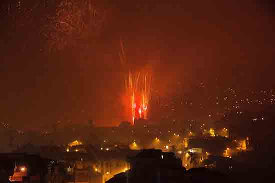SPAIN-CROSS-DAY-FIREWORKS