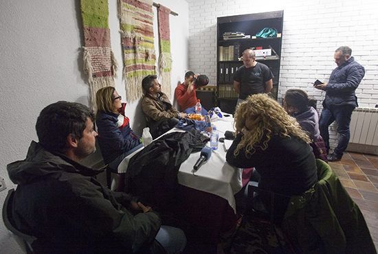 Compañeros de prensa durante el eclipse de luna Sangre, septiembre 2015