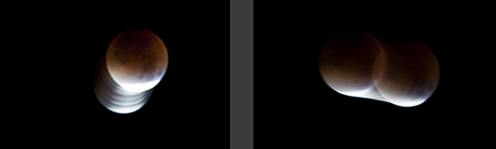 Una de las fases del eclipse luna total y de Sangre, septiembre 2015